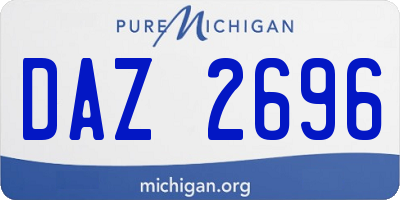 MI license plate DAZ2696