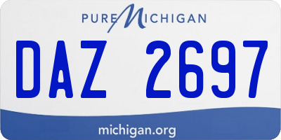 MI license plate DAZ2697