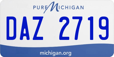 MI license plate DAZ2719