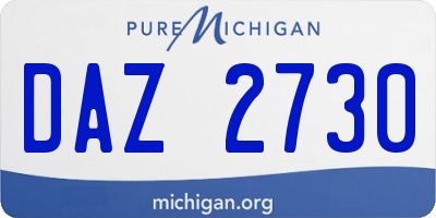 MI license plate DAZ2730