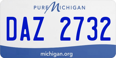 MI license plate DAZ2732