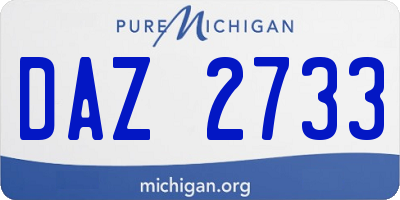 MI license plate DAZ2733
