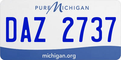 MI license plate DAZ2737