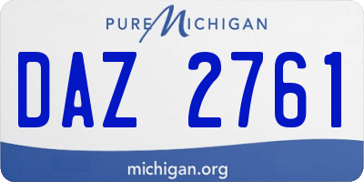 MI license plate DAZ2761