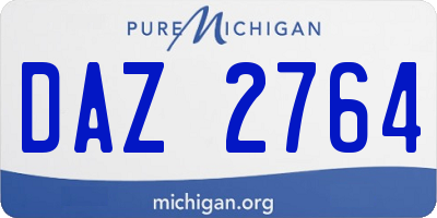 MI license plate DAZ2764