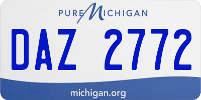 MI license plate DAZ2772