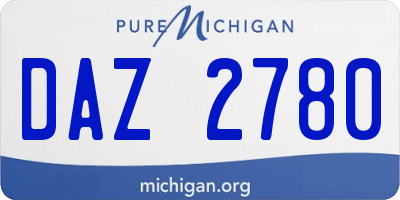 MI license plate DAZ2780