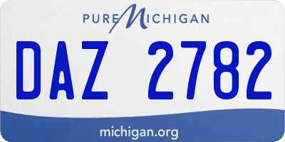 MI license plate DAZ2782