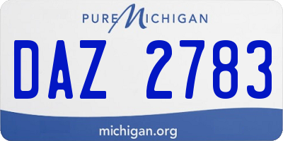 MI license plate DAZ2783