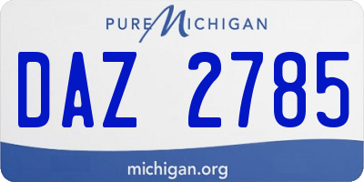 MI license plate DAZ2785