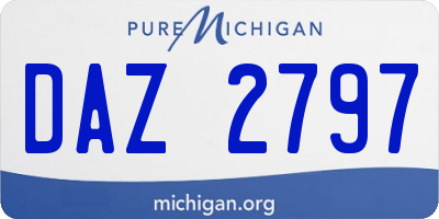 MI license plate DAZ2797