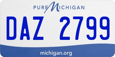 MI license plate DAZ2799