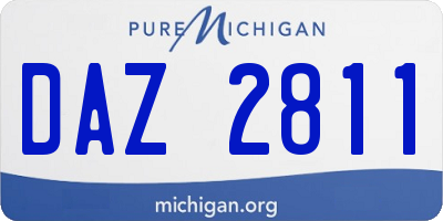 MI license plate DAZ2811