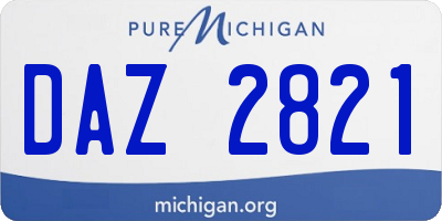 MI license plate DAZ2821