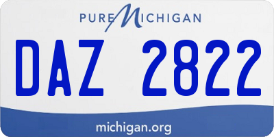 MI license plate DAZ2822