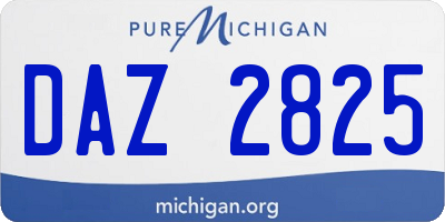 MI license plate DAZ2825