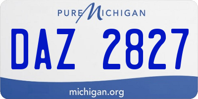 MI license plate DAZ2827