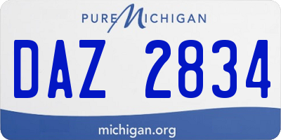 MI license plate DAZ2834