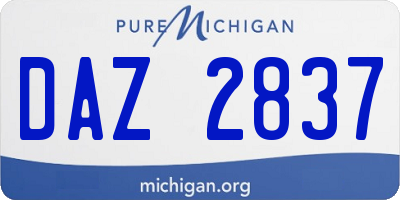 MI license plate DAZ2837