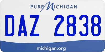 MI license plate DAZ2838