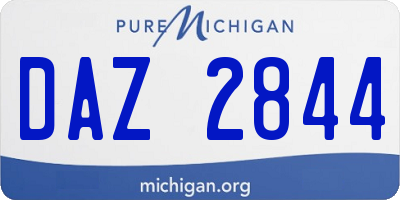 MI license plate DAZ2844