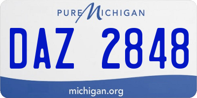 MI license plate DAZ2848