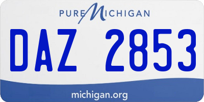 MI license plate DAZ2853