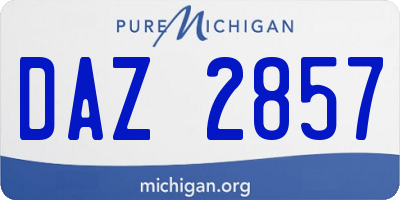 MI license plate DAZ2857