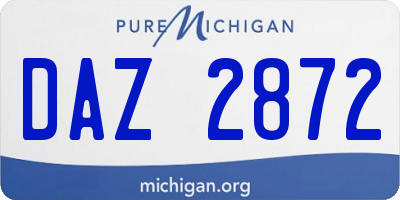 MI license plate DAZ2872