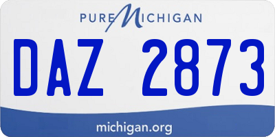 MI license plate DAZ2873