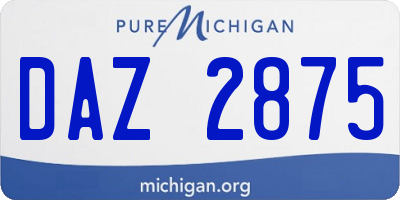 MI license plate DAZ2875