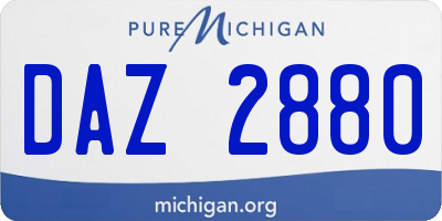 MI license plate DAZ2880