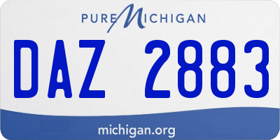 MI license plate DAZ2883