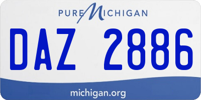 MI license plate DAZ2886