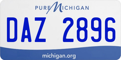 MI license plate DAZ2896