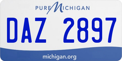 MI license plate DAZ2897
