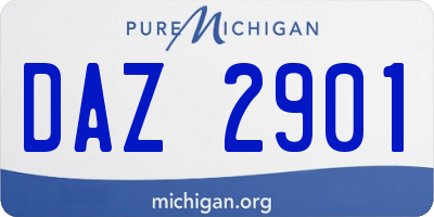 MI license plate DAZ2901