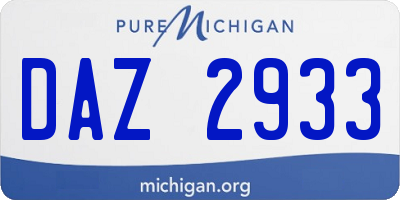 MI license plate DAZ2933