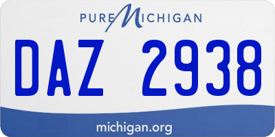 MI license plate DAZ2938