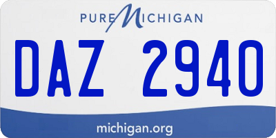 MI license plate DAZ2940