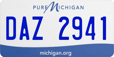 MI license plate DAZ2941