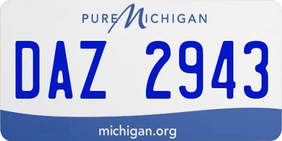 MI license plate DAZ2943
