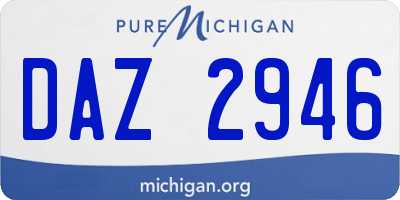 MI license plate DAZ2946