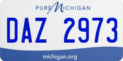 MI license plate DAZ2973