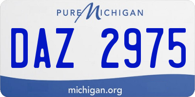 MI license plate DAZ2975