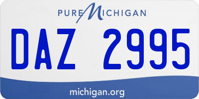MI license plate DAZ2995