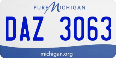 MI license plate DAZ3063