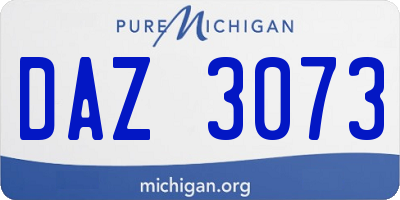 MI license plate DAZ3073