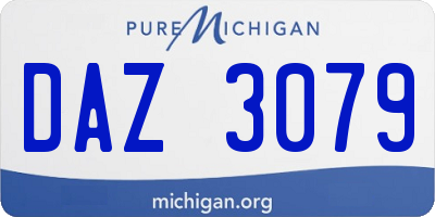 MI license plate DAZ3079