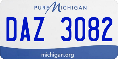 MI license plate DAZ3082